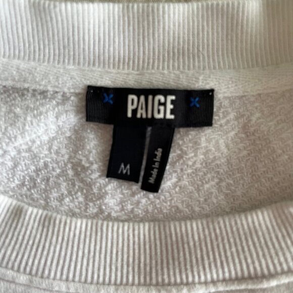 PAIGE White Cotton Eyelet Sweatshirt | Size Medium - Picture 11 of 12